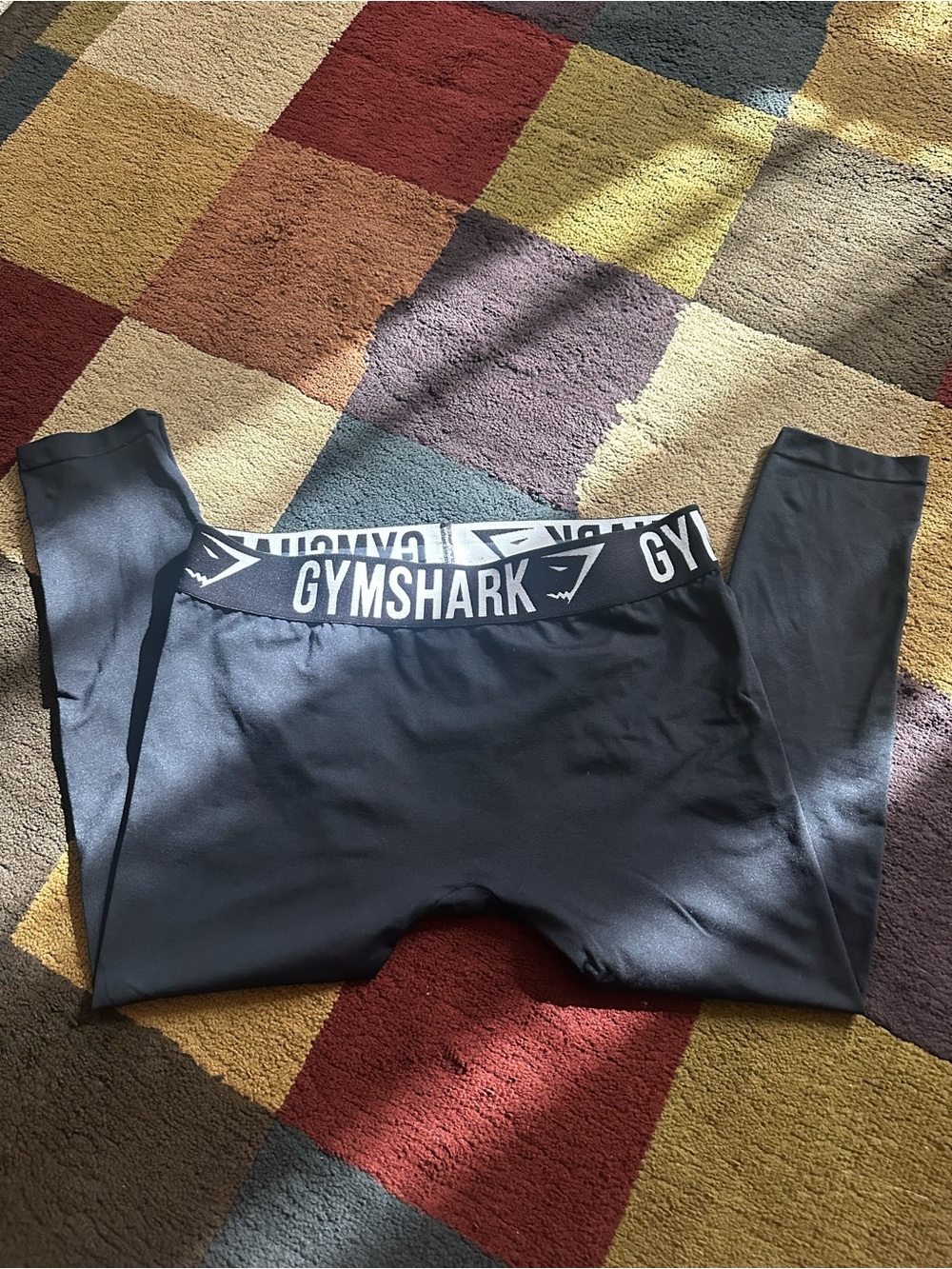 Gymshark Black Leggings with Branded Waistband